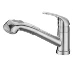 Alpha International 45-577 Brushed Chrome Pull Out Spray Kitchen Faucet