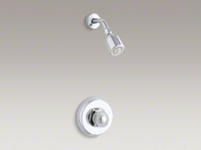 Kohler Coralais shower trim set with sculptured acrylic handle, valve not included K-T15611-7-CP