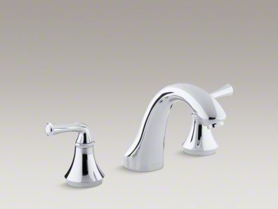 Kohler Forté® Traditional deck-mount bath faucet trim for high-flow valve, valve not included K-T10278-4A