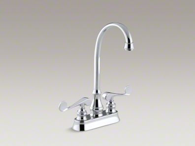 Kohler Revival® Two-hole centerset bar sink faucet with scroll lever handles K-16112-4