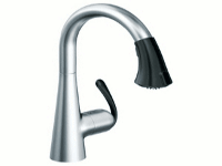 GROHE Ladylux³ Cafe Kitchen Faucet STEEL/BLACK
