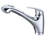 Alpha International 53-577 Chrome Pull Out Spray Kitchen Faucet