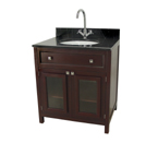 Elegant Home Fashions Celebrity Collection Bathroom Vanity with Faucet Set - Espresso