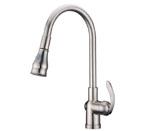 Alpha International 92-599 Brushed Chrome Pull Down Spray Kitchen Faucet