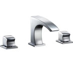 Dawn AB77 1584 3 Hole Widespread Lavatory Faucet with Square Handles Chrome
