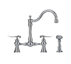 Franke FF7070 Polished Nickel Arc Spout With Side Spray Kitchen Faucet