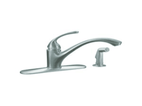 Kohler K-10412 Forte SC Kitchen Faucet, Brshd Chrome
