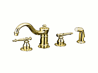 Kohler K-158-4 Antique Kitchen Faucet, Polished Brass