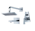 FLUID F1140BN Fan Series Tub and Shower Set - Brushed Nickel