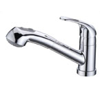 Alpha International 45-577 Chrome Pull Out Spray Kitchen Faucet