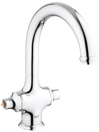 Grohe Bridgeford High Profile Dual Handle Bar Faucet Starlight Chrome 31 055 000