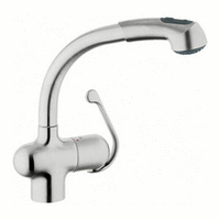 Grohe Ladylux Plus WaterCare High Profile Pull Out Kitchen Faucet Stainless Steel 33 759 SDE