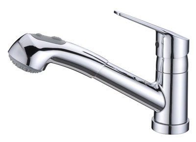 Alpha International 41-577 Chrome Pull Out Spray Kitchen Faucet