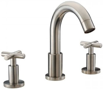 Dawn AB03 1513 3 Hold Widespread Lavatory Faucet with Cross Handles Brushed Nickel
