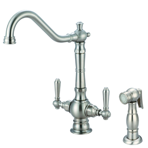 Pioneer Faucets Americana Collection 125231-H62-BN Two Handle Kitchen Faucet - PVD Brushed Nickel