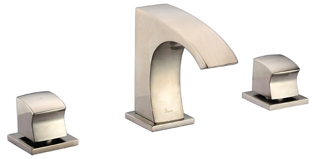 Dawn AB77 1584 3 Hold Widespread Lavatory Faucet with Square Handles Brushed Nickel