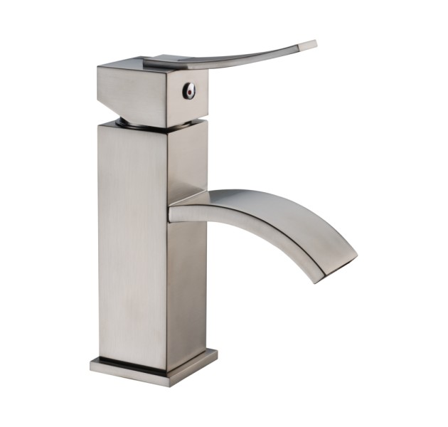 Dawn AB78 1258 Single Lever Square Lavatory Faucet with Sheetflow Spout Brushed Nickel