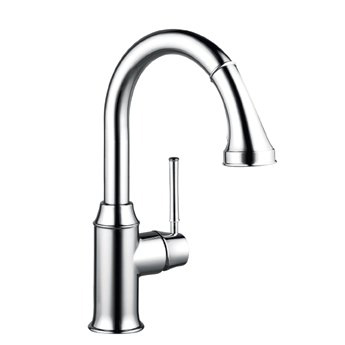 Hansgrohe 04216800 Talis C Kitchen Faucet Prep High Arc with Pull Out Drain Spout - Steel Optik