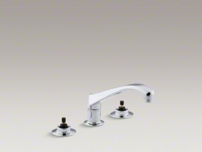 Kohler Triton® Three-hole widespread kitchen sink faucet with 8-18 spout, requires handles K-7761-K-CP