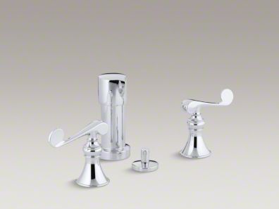 Kohler  Revival® Vertical spray bidet faucet with scroll lever handles  K-16132-4