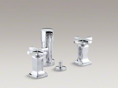 Kohler  Margaux® Vertical spray bidet faucet with cross handles K-16238-3