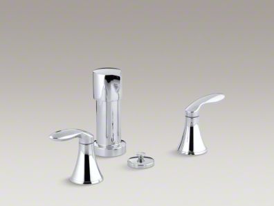 Kohler  Coralais® Vertical spray bidet faucet with lever handles K-15286-4
