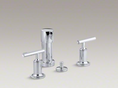 Kohler Purist® Vertical spray bidet faucet with lever handles K-14431-4