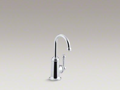 Kohler Wellspring® Beverage faucet with traditional design and components to connect with the Aquifer® water filtration system K-6666-F