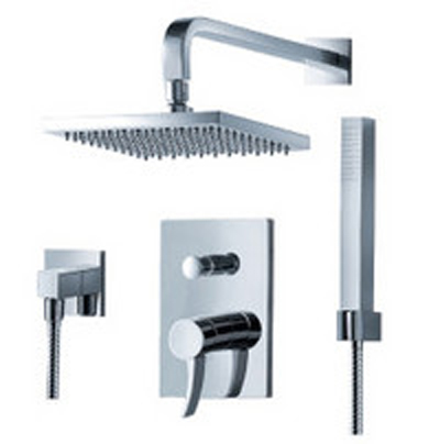 FLUID F1341T-CP Sublime Series Fixed and Hand Shower Set - Chrome