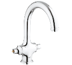 Grohe Bridgeford High Profile Dual Handle Bar Faucet Starlight Chrome 31 055 000