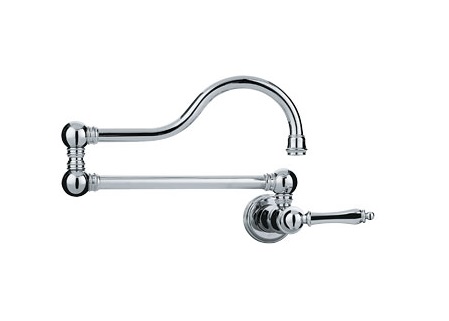 Franke PF7000a Wall Mounted Pot Filler Side Lever Kitchen Faucet Polished Chrome 115.0254.388
