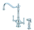 Pioneer Faucets Americana Collection 125231-H62-SS Two Handle Kitchen Faucet - PVD Stainless Steel