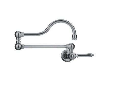 Franke PF7080a Wall Mounted Pot Filler Side Lever Kitchen Faucet Satin Nickel 115.0254.393
