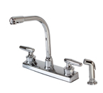 Hardware House 121927 2-Handle Hi-Rise Kitchen Faucet with Spray - Chrome