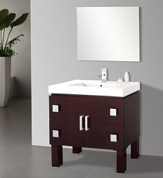 Suneli Gabiano Series Italian Elegance Walnut Single Bathroom Vanity 8809