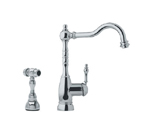Franke FHF180 Satin Nickel Arc Spout With Side Spray Faucet