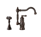 Franke FHF660 Old World Bronze Arc Spout Faucet With Side Spray