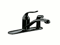 Kohler K-15073-P Kitchen Sink Faucet, Black