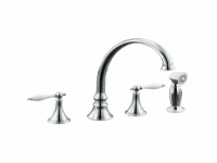 Kohler K-377-4P Finial Kitchen Sink Faucet, Chrome
